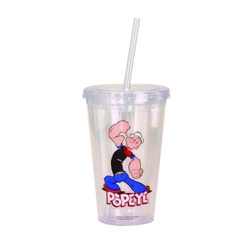 Popeye the Sailor Man 16 oz. Travel Cup with Straw